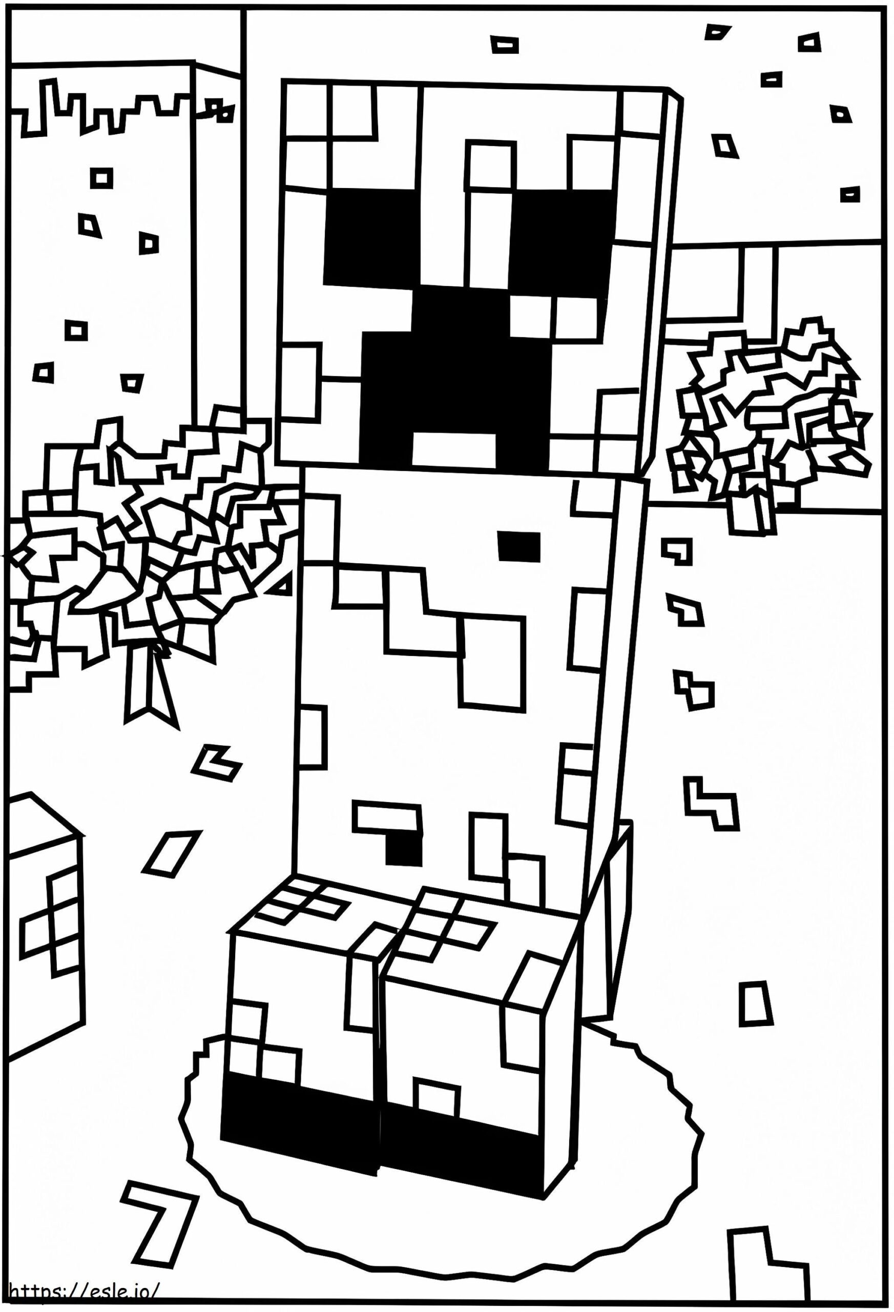 minecraft creeper coloring sheets