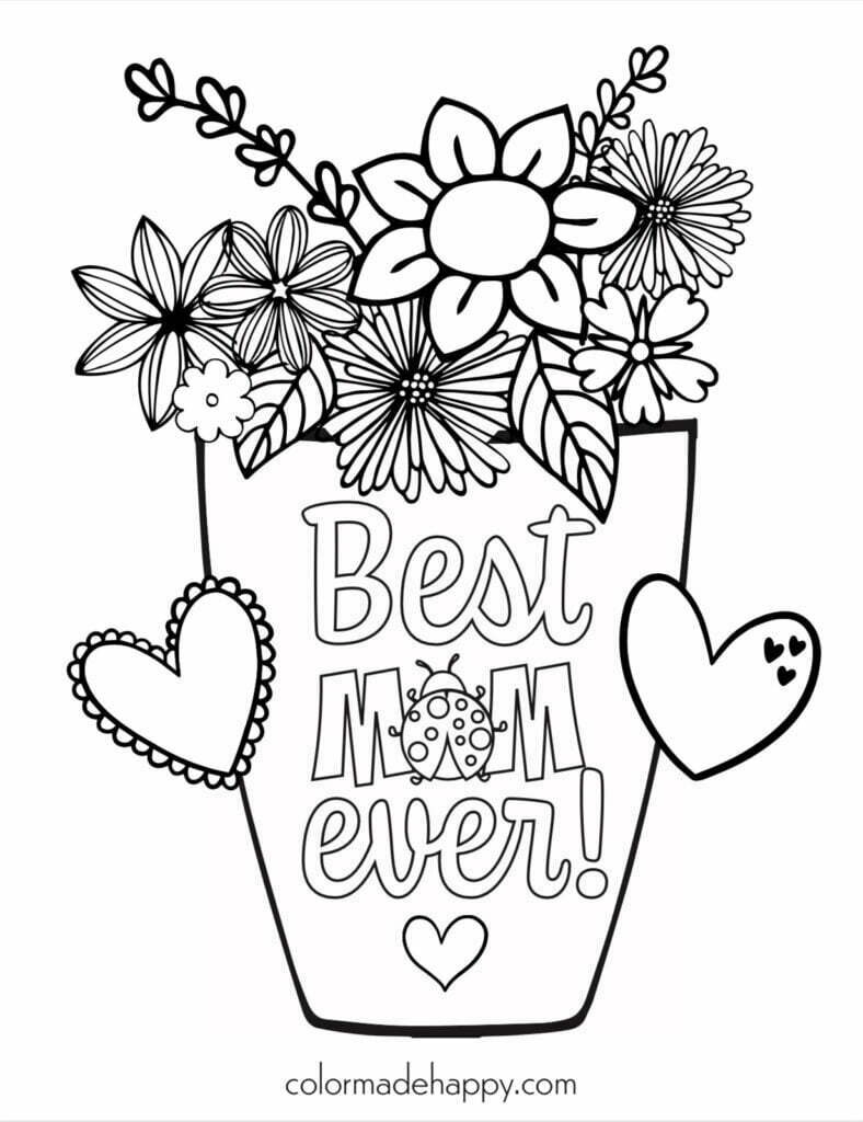 mothers day coloring sheets
