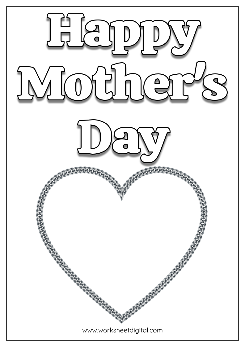 Mothers Day Coloring Page Worksheet Digital Worksheets Library