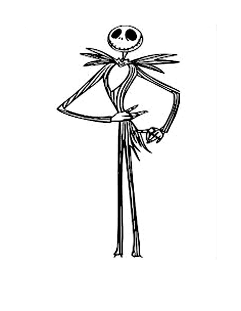 Jack Skeleton Coloring Pages