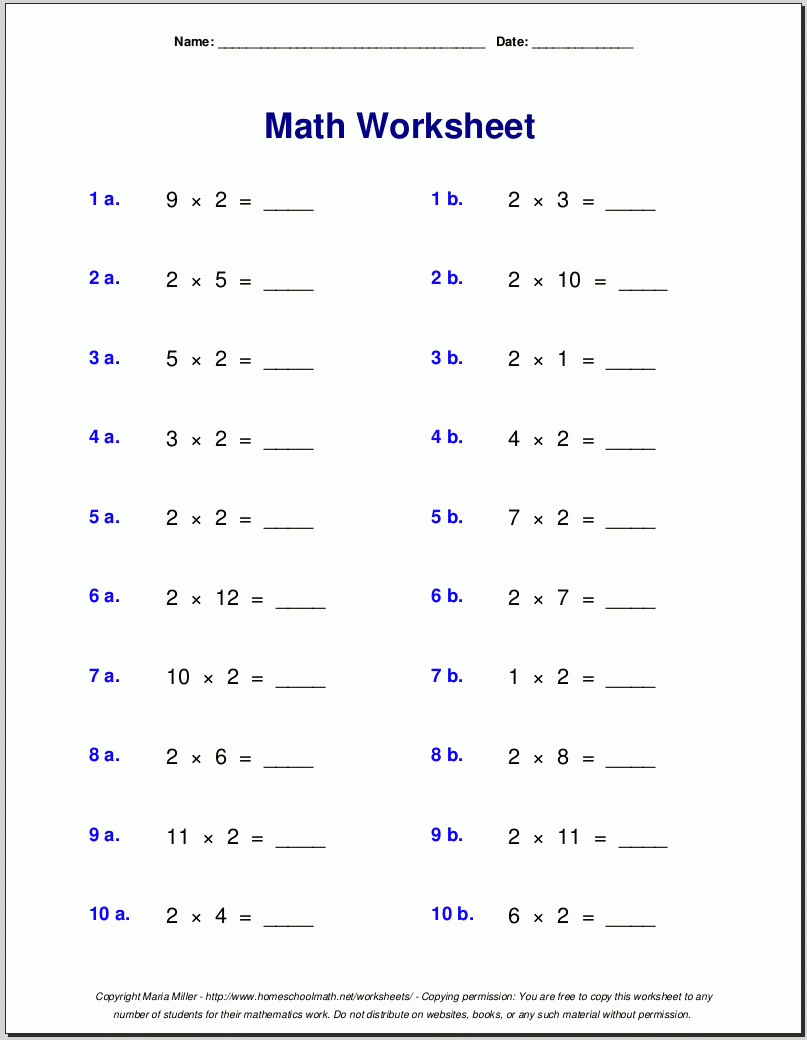 printable times tables worksheets