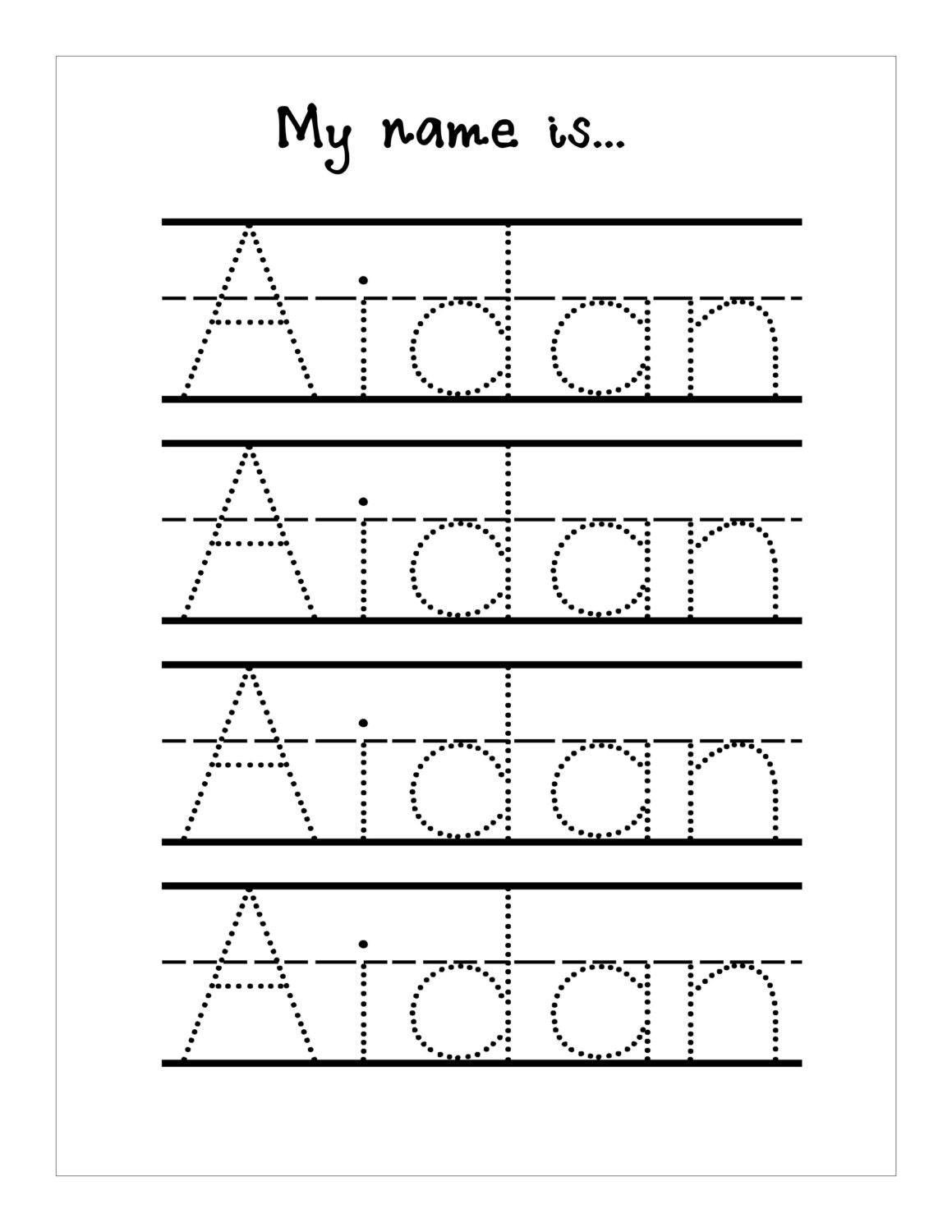 Trace My Name Worksheet