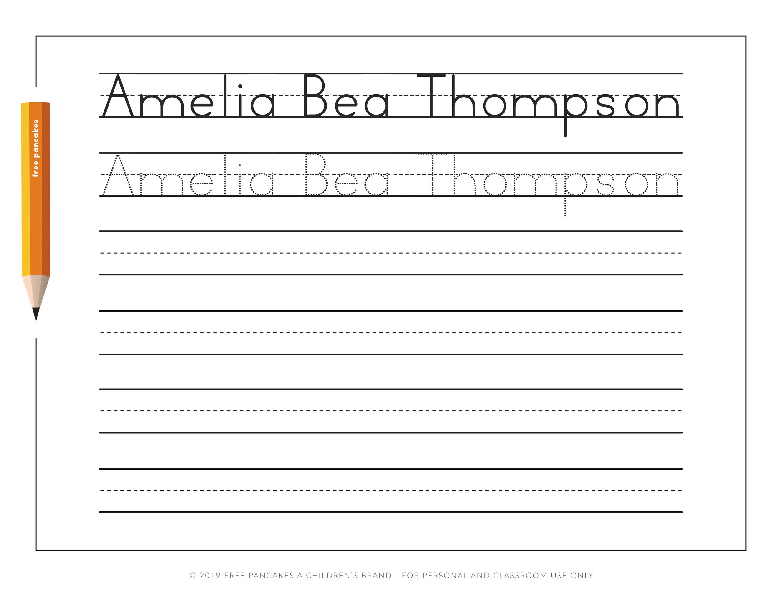 free name tracing worksheets kidzone