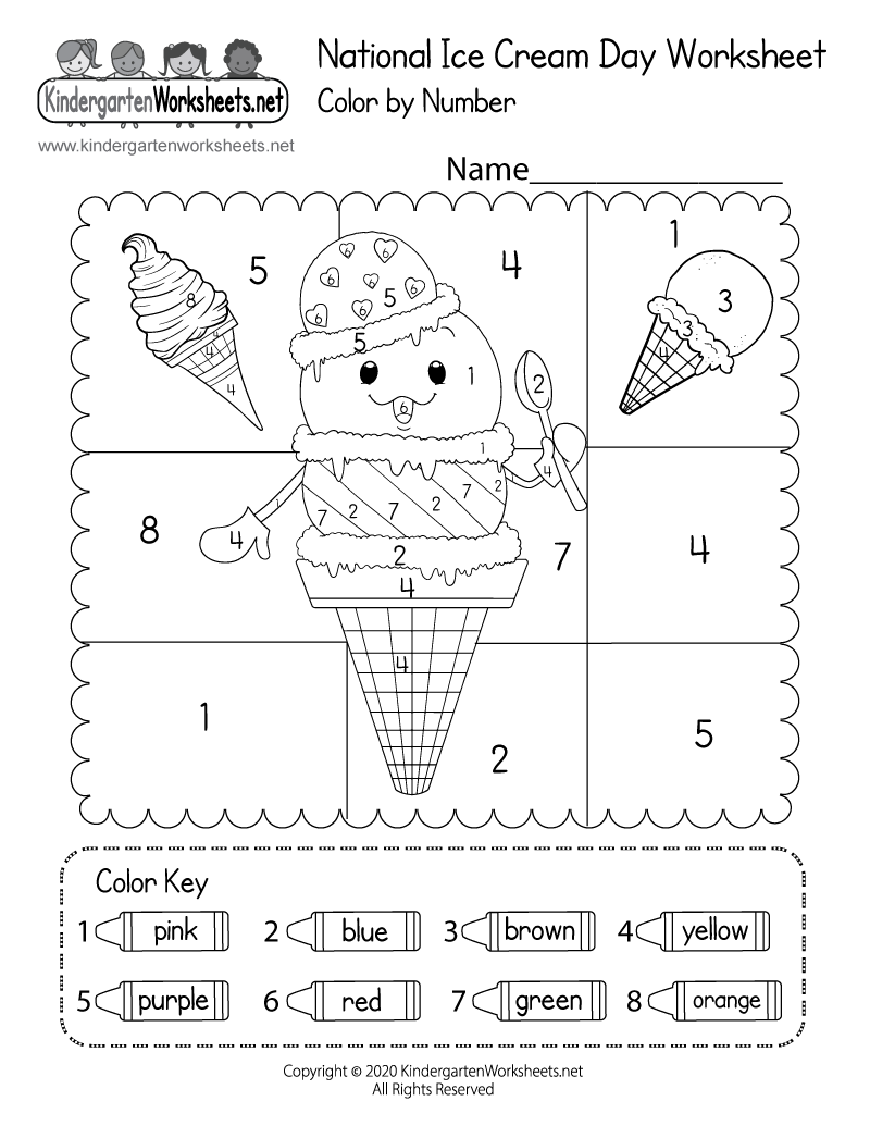 Free Printable Ice Cream Worksheets