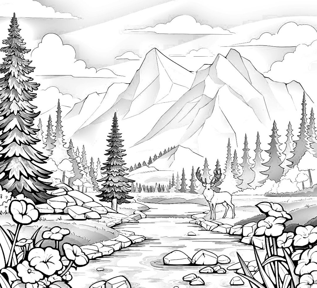 Nature Coloring Book Pages