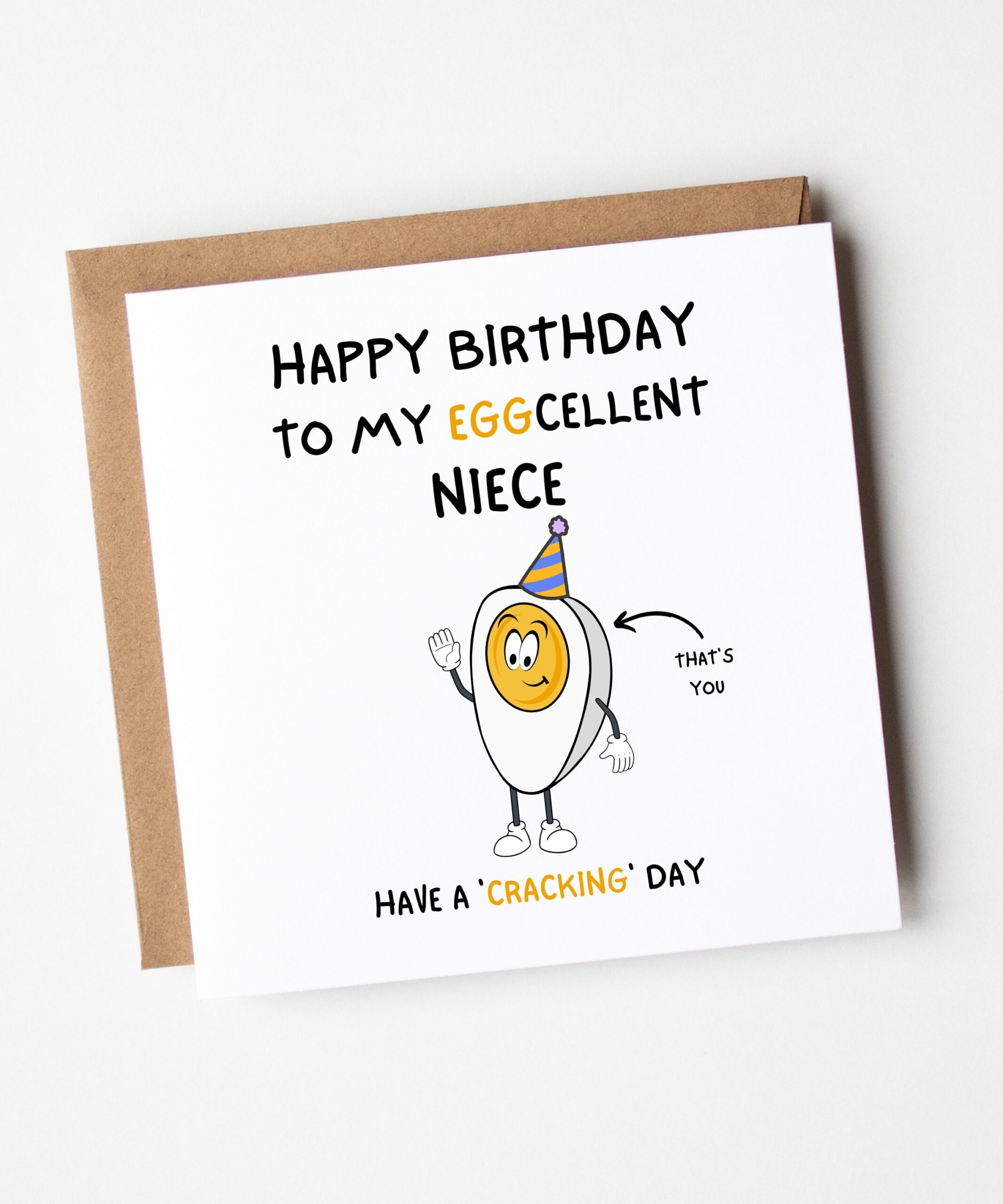 Niece Birthday Card Happy Birthday To My Excellent Niece Funny Niece Birthday Card Funny Birthday Card UK For A Nephew Niece Etsy