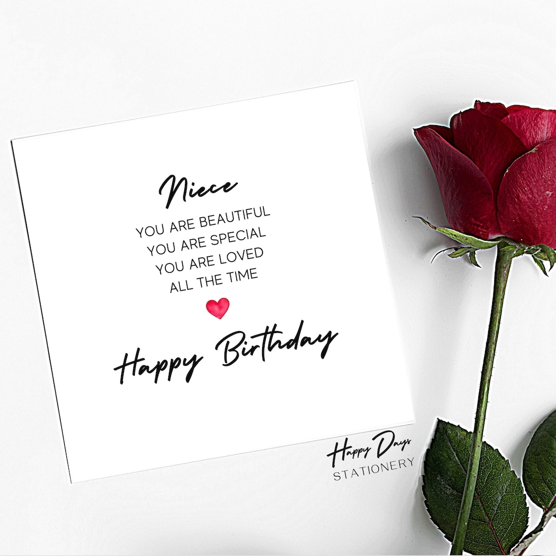 Niece Birthday Card Poem Card For Niece Birthday Card For Niece Card For Niece Birthday Card Niece Niece Card Etsy