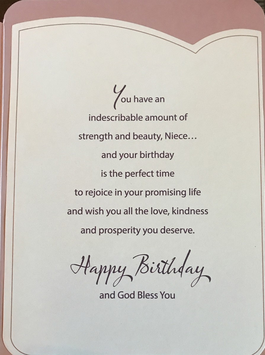 Niece Happy Birthday Large Greeting Card Religious EBay Niece Happy Birthday Large Greeting Card Religious EBay