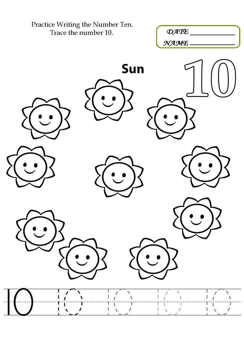 Number 10 Practice Worksheet MyTeachingStation Worksheets Library