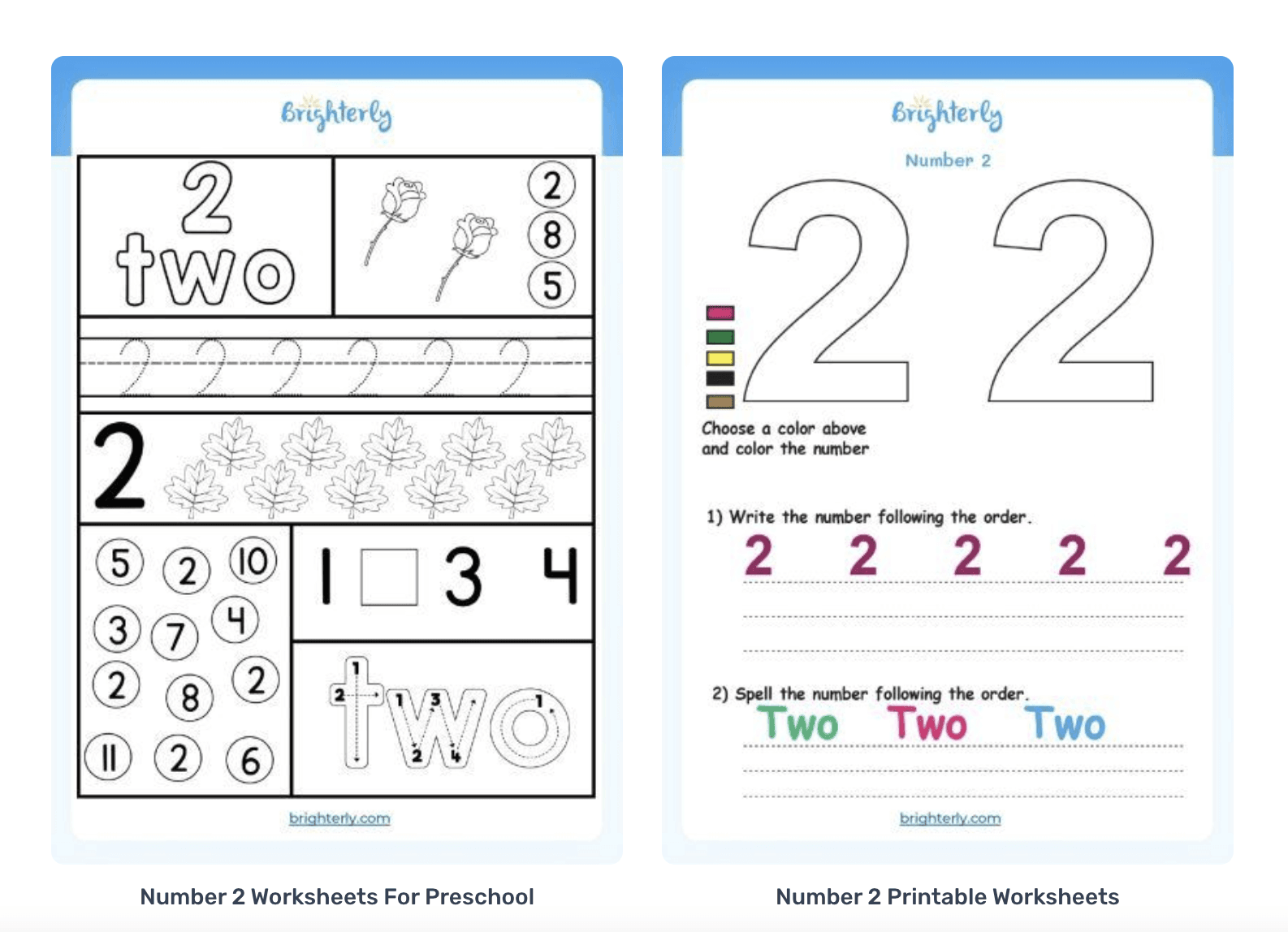 free printable number worksheets preschool