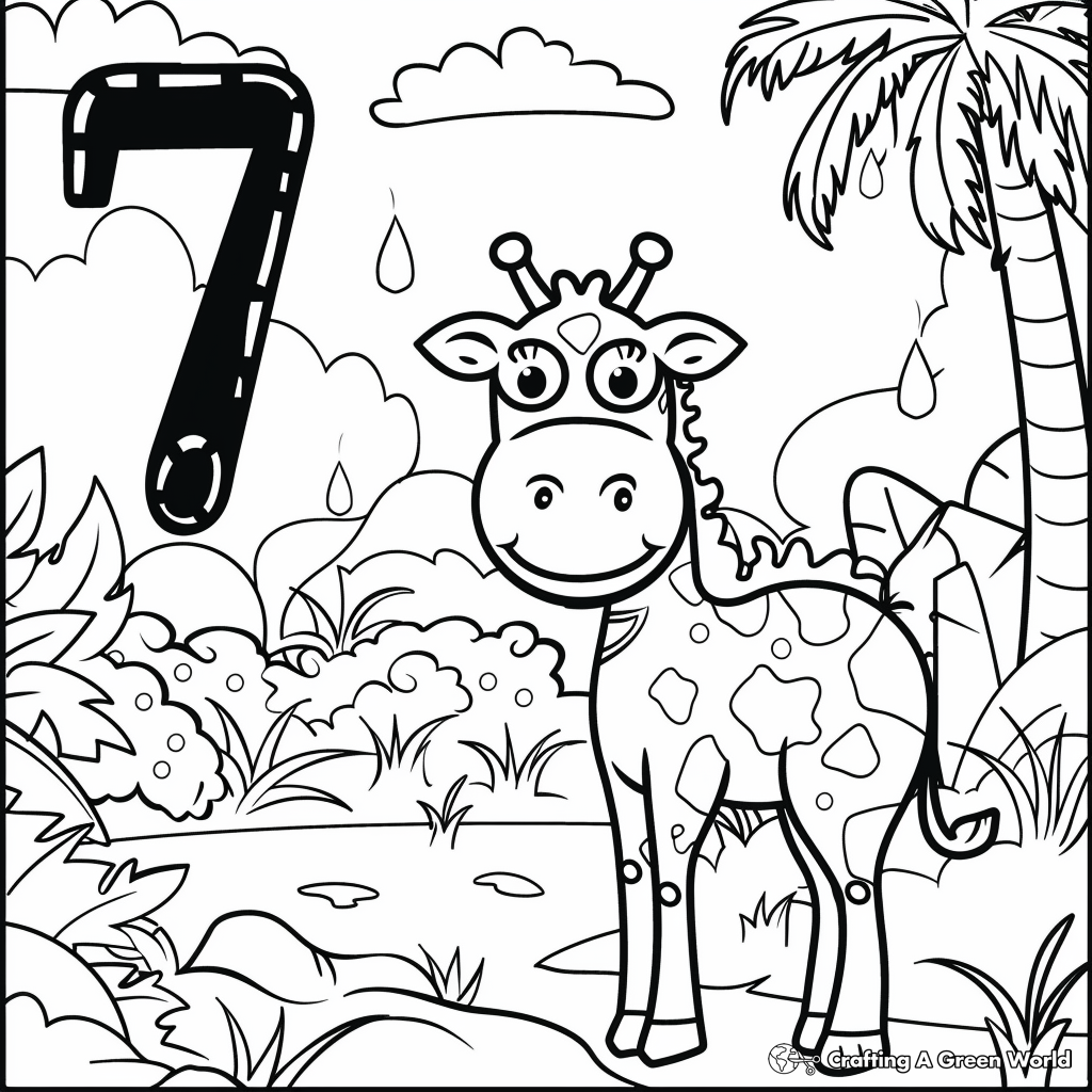 Number 7 Coloring Pages Free Printable Number 7 Coloring Pages Free Printable