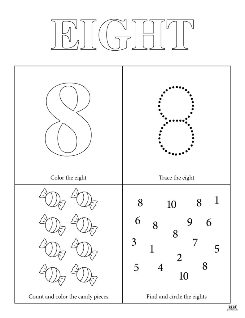Number 8 Tracing Worksheets 15 FREE Pages Printabulls Worksheets Library
