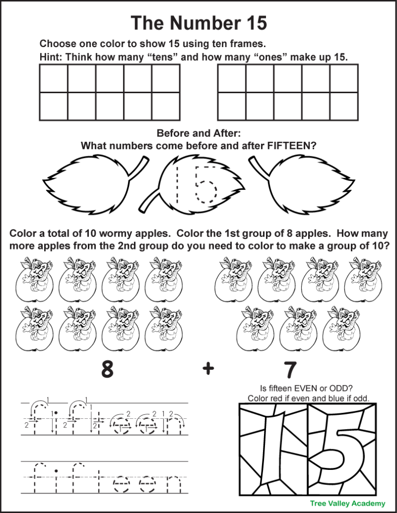 Number Bonds To 15 Free Math Worksheets Worksheets Library