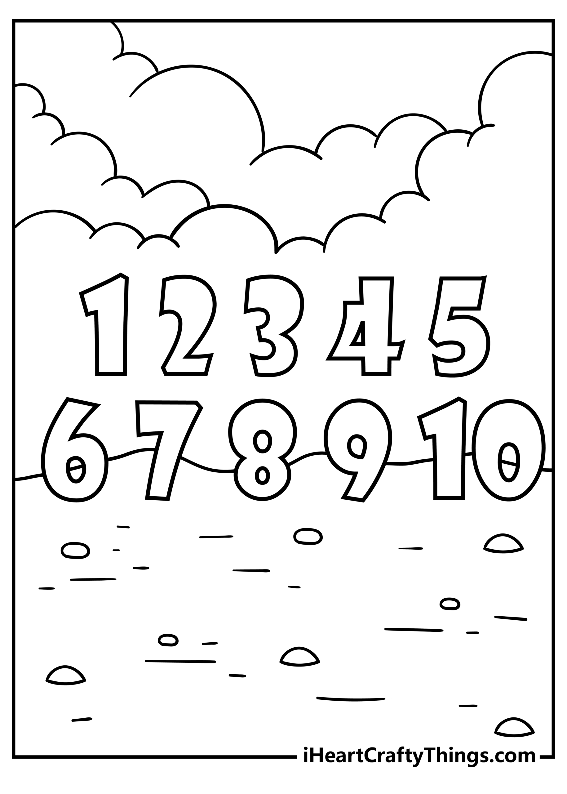 Number Coloring Pages 100 Free Printables Worksheets Library