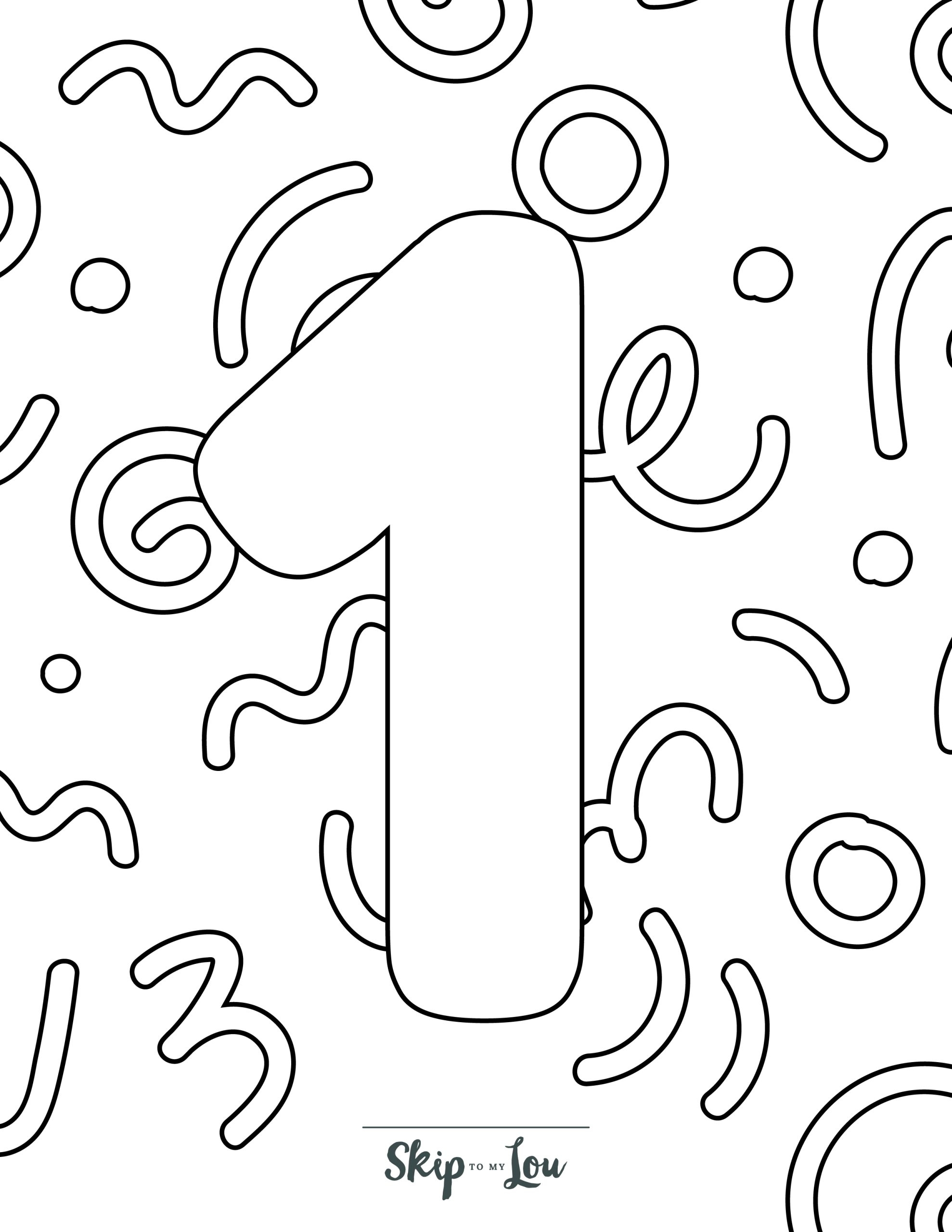 Number Coloring Pages Free Printable Numbers To Color Skip To Worksheets Library