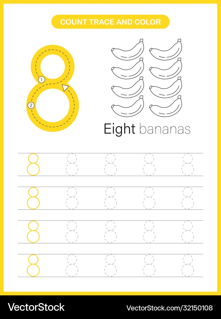 trace number 8 worksheet