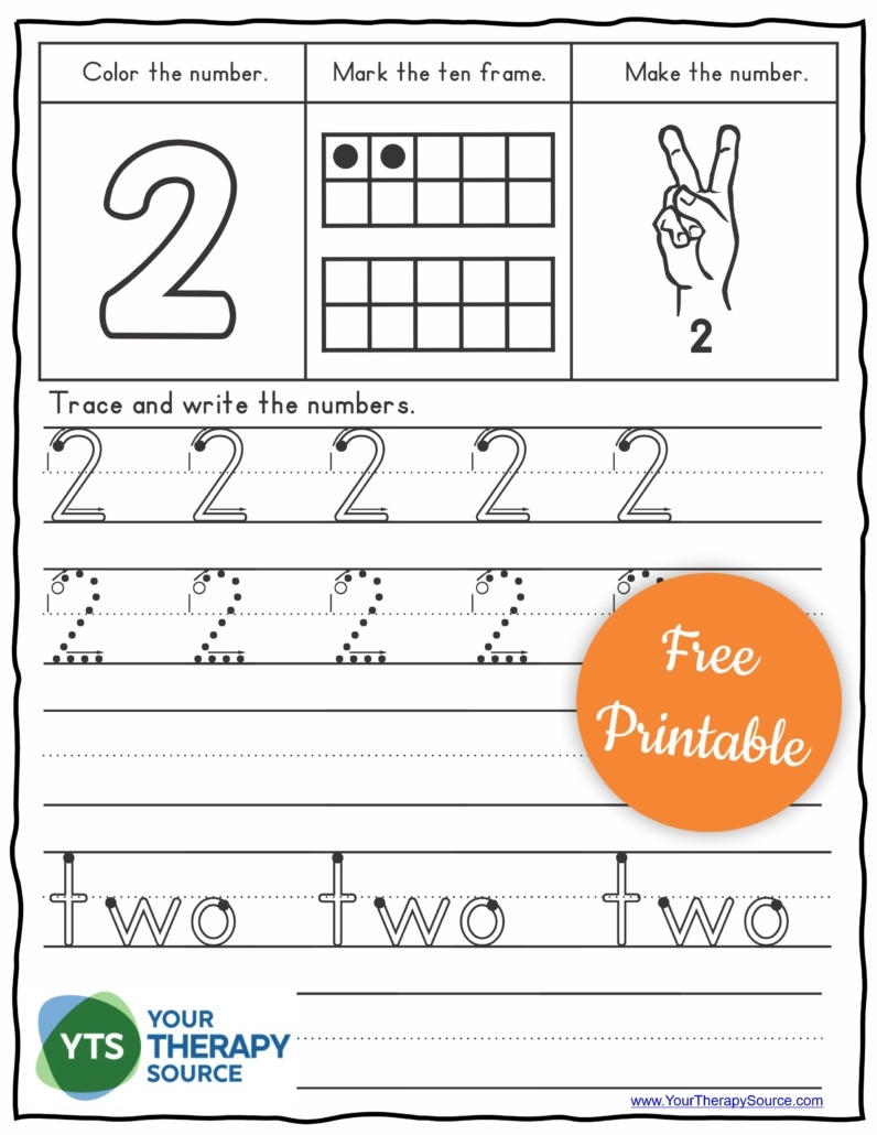 number tracing kindergarten worksheets
