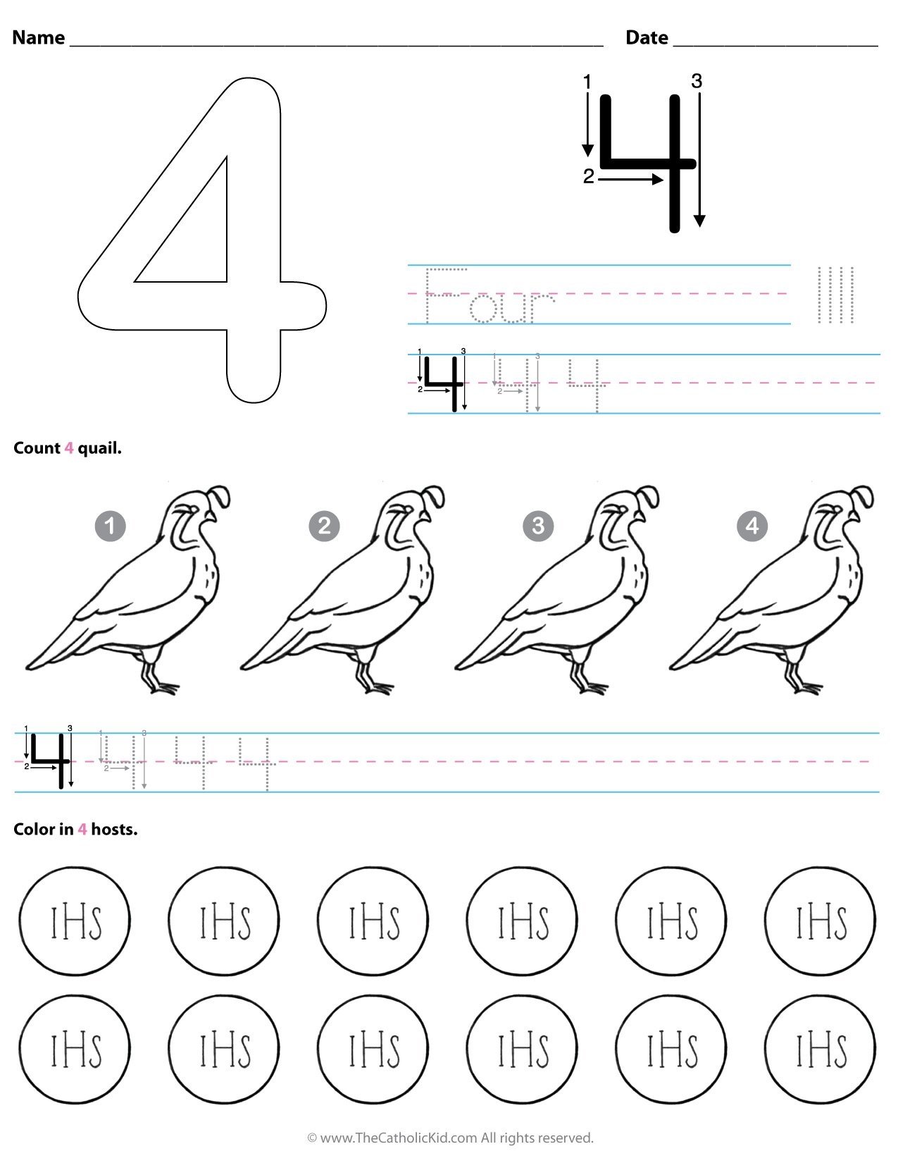number worksheets for preschoolers