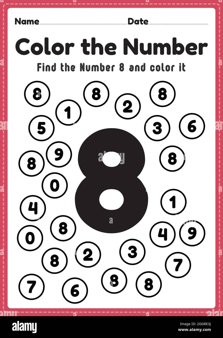 Number 8 Worksheet Preschool