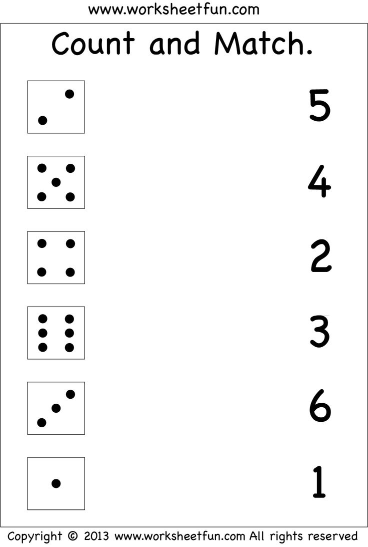 Numbers Count And Match FREE Printable Worksheets