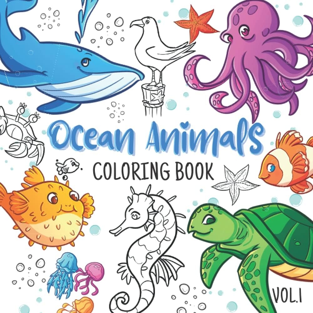 Ocean Animals Coloring Book Cool Cute Coloring Pages For Kids Sea Creatures To Color For Fun Stress Relief And Improving Motor Skills Cool Cute Coloring Books For Kids Press McCute  Ocean Animals Coloring Book Cool Cute Coloring Pages For Kids Sea Creatures To Color For Fun Stress Relief And Improving Motor Skills Cool Cute Coloring Books For Kids Press McCute