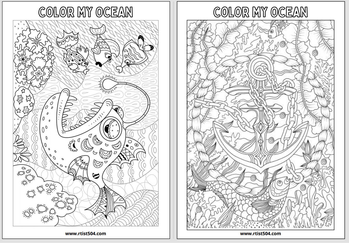 sea life color pages