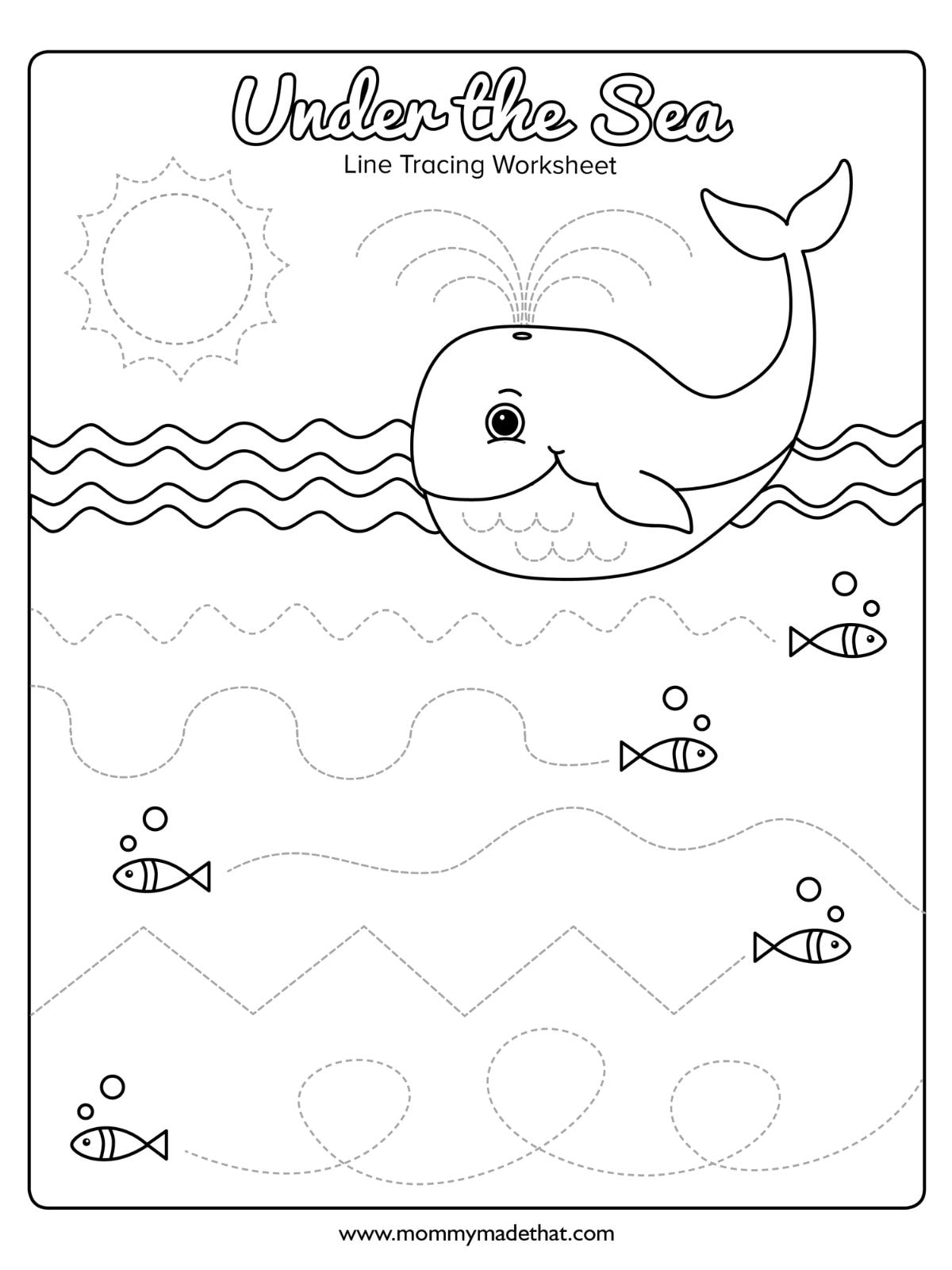 Tracing Worksheets For Preschool