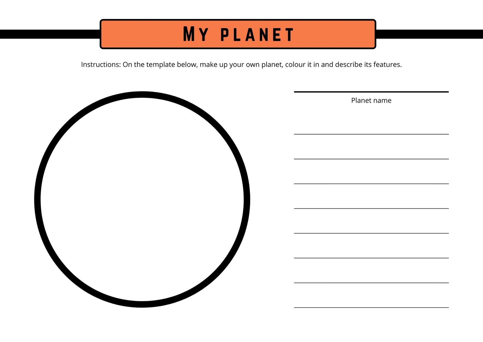 make your own worksheet