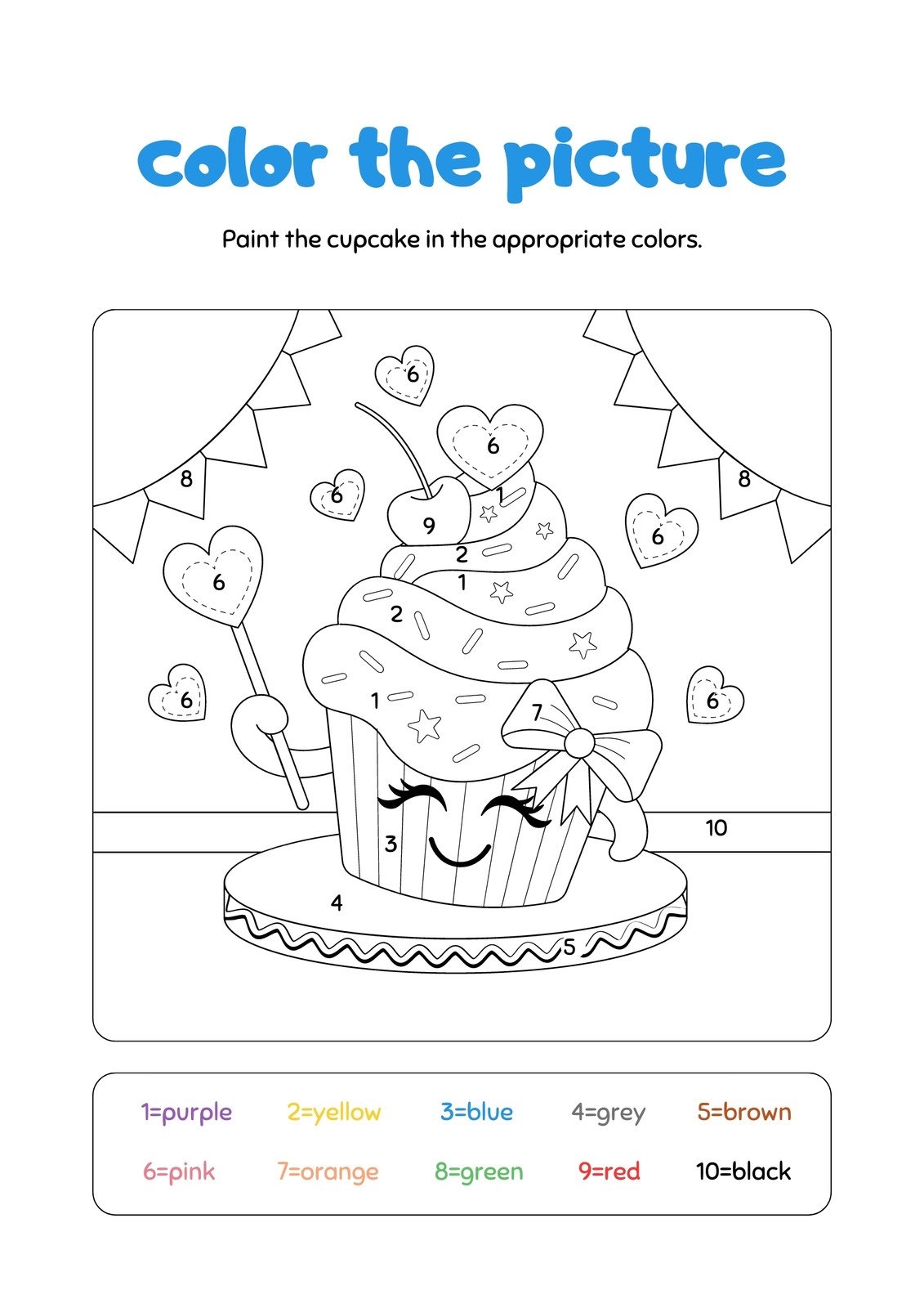 color blue coloring sheet