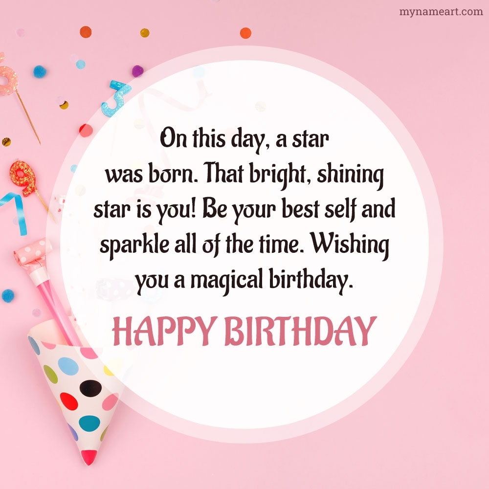 Party Hat Confetti Candles With Birthday Quotes For Nephew