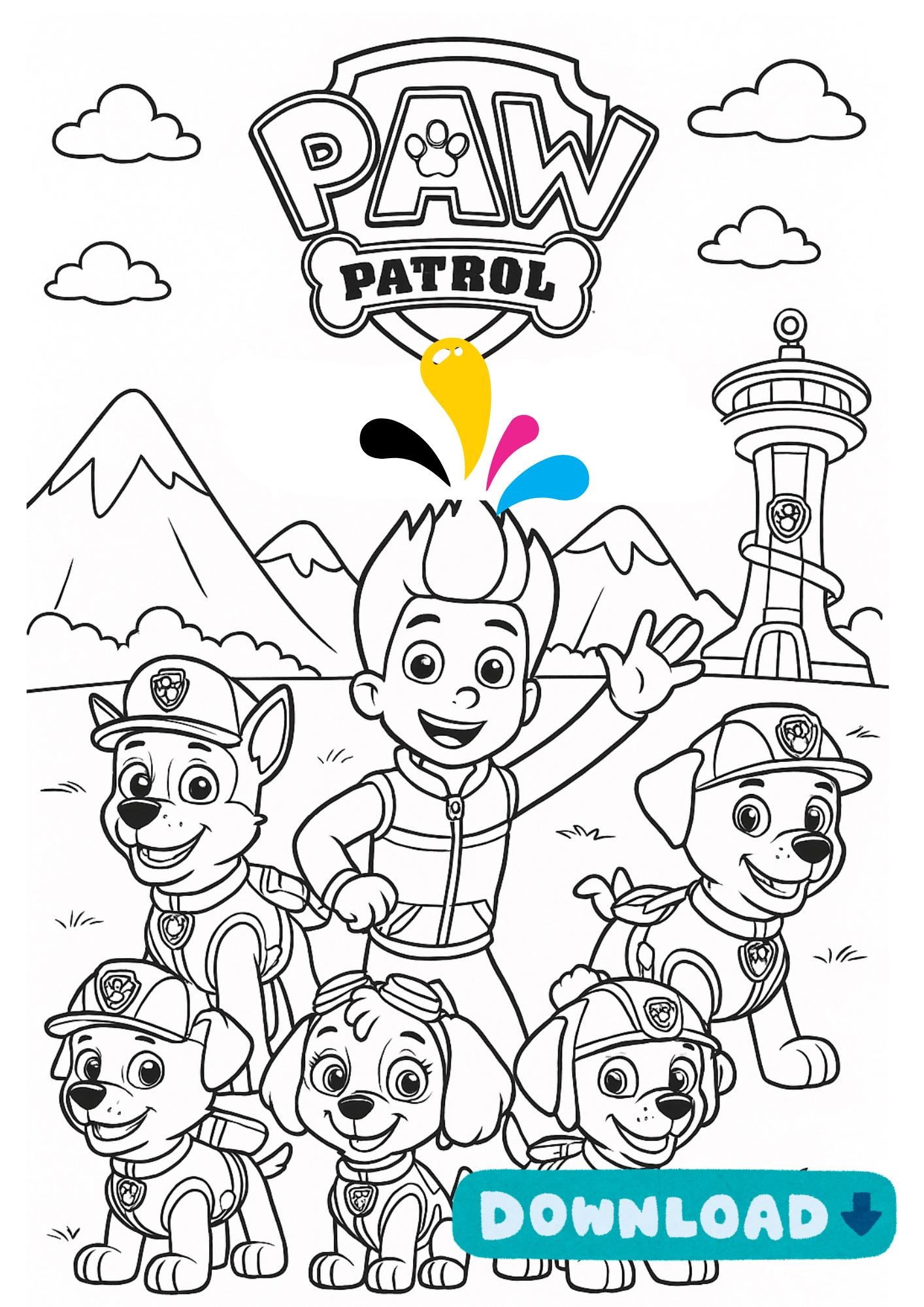 Paw Patrol Coloring Activity Book Printable PDF Fun Coloring Pages Spot The Difference Games For Kids Etsy