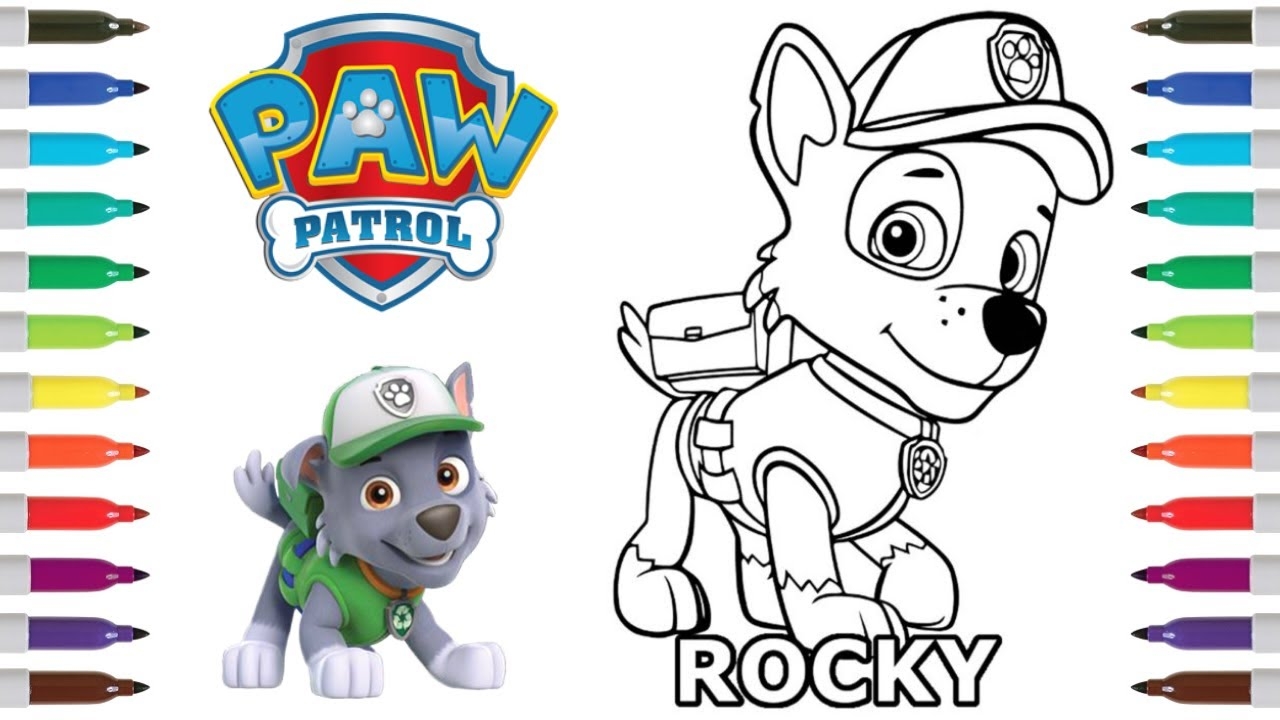 paw patrol printable coloring page
