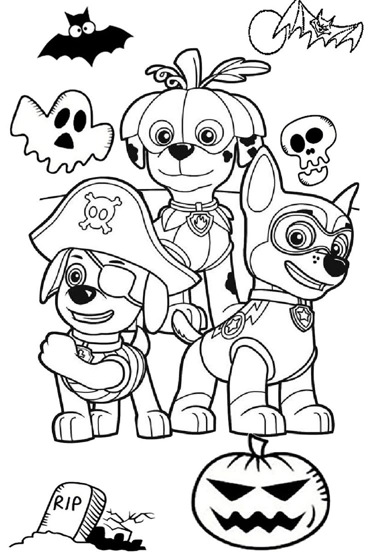paw patrol coloring book pages