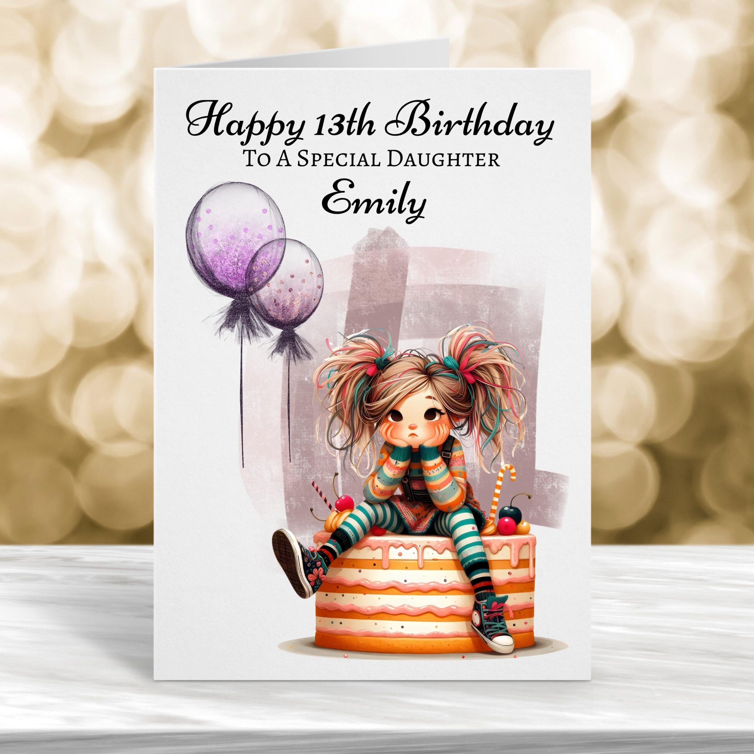 Personalised 13th Birthday Card Thirteenth Birthday Card Personalised Teenager Card Personalised Card For Her Daughter Birthday Card Etsy