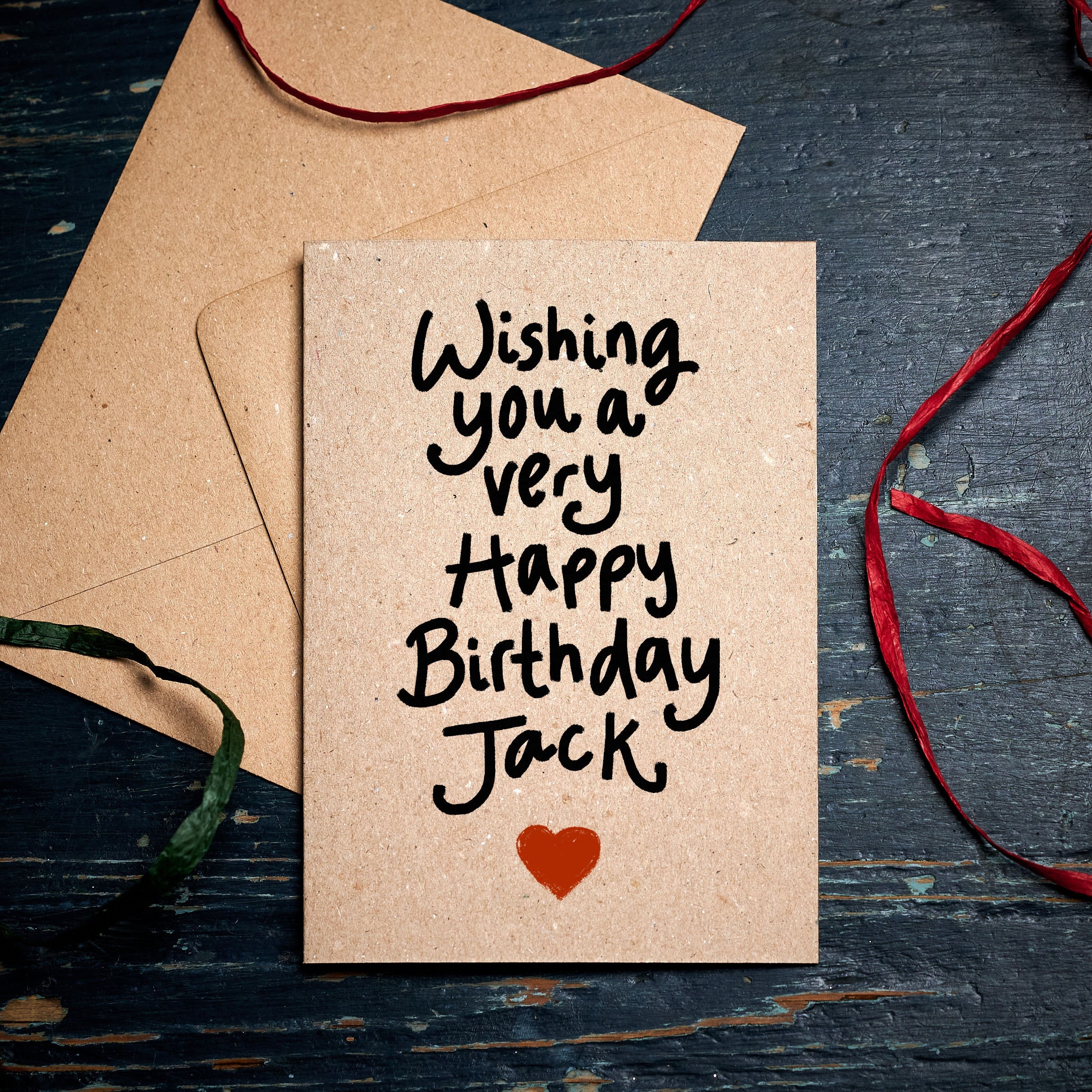 Personalised Birthday Card Wishing You A Very Happy Birthday Handwritten Birthday Card Eco Cards Etsy