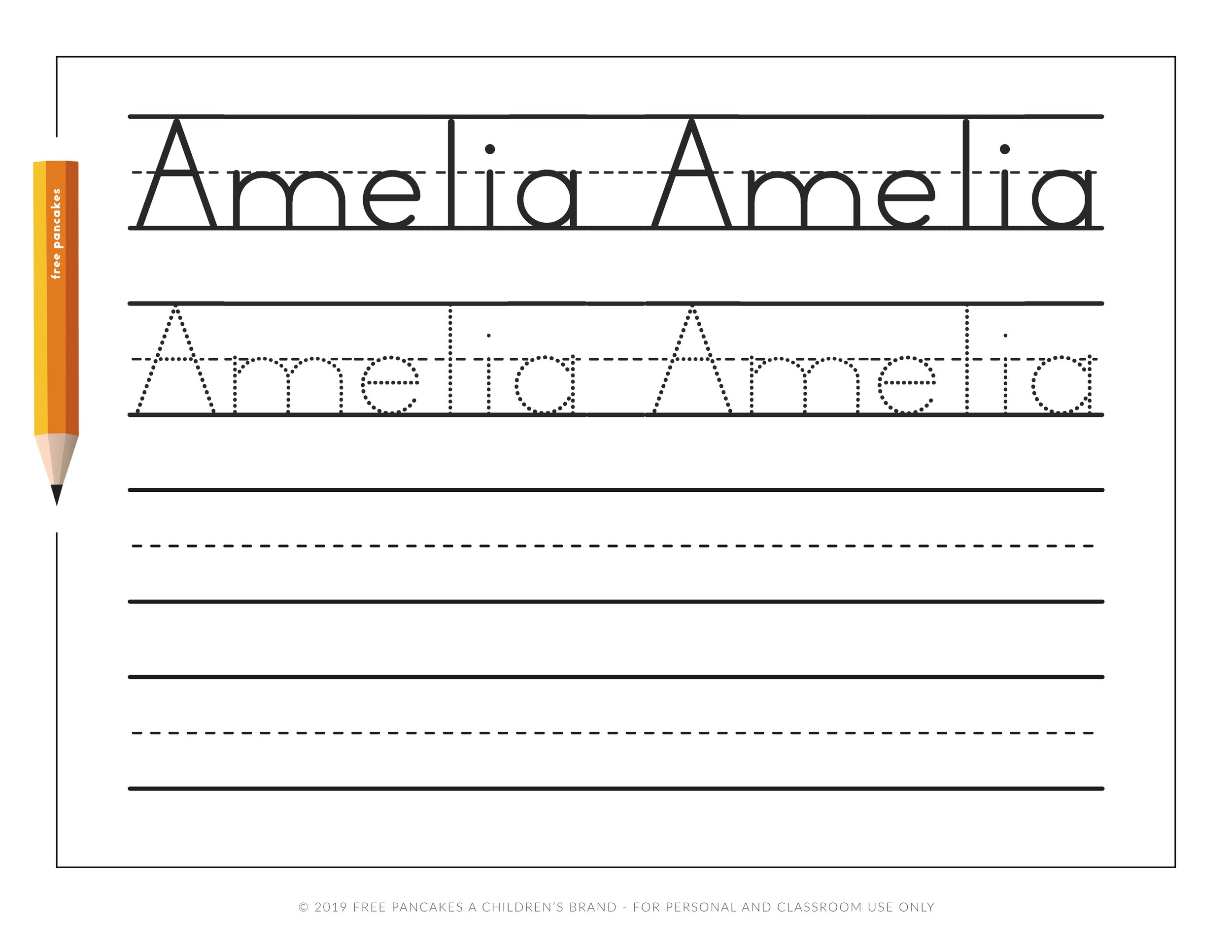Free Tracing Name Worksheets