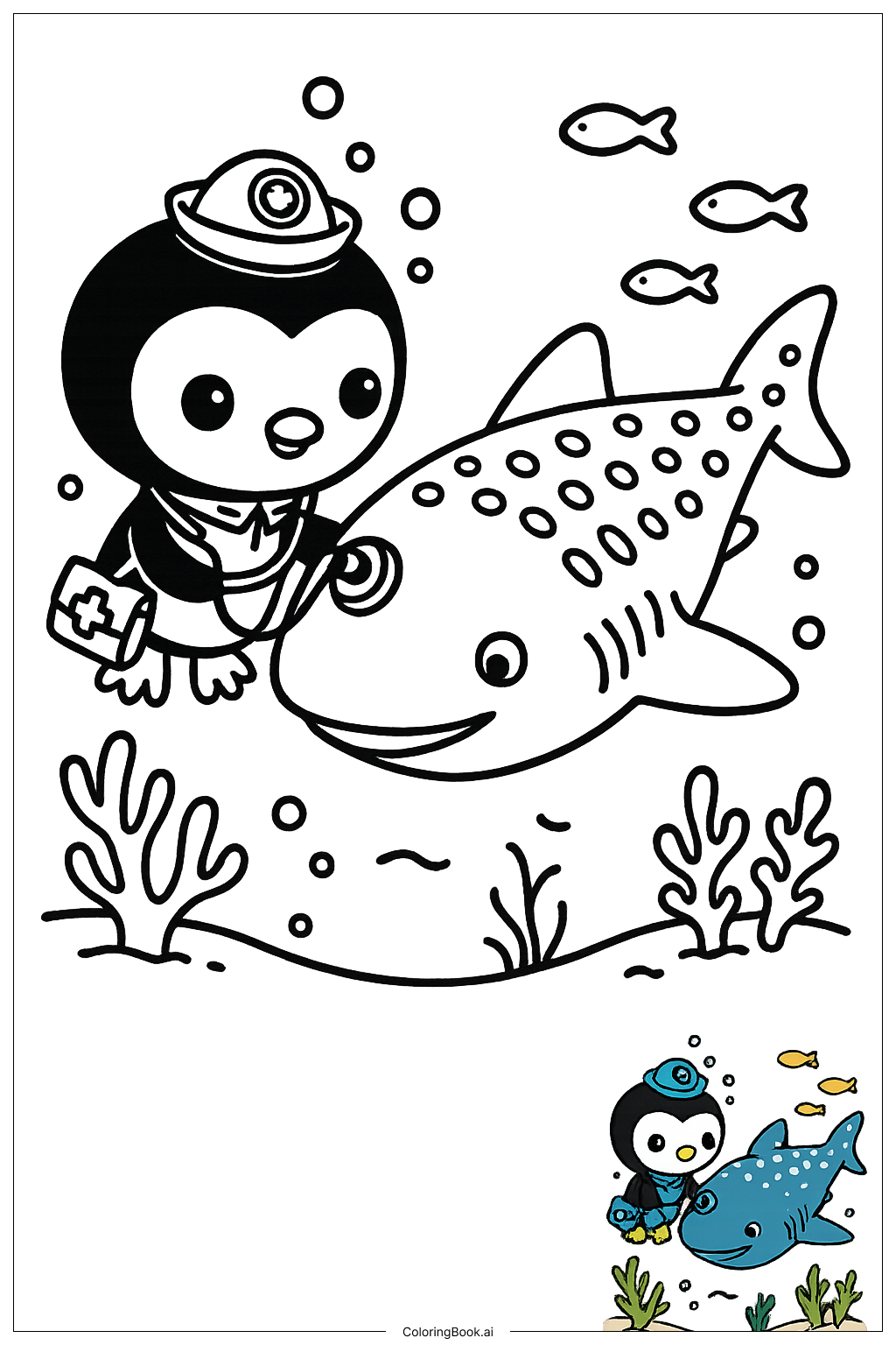 Peso Checking Heartbeat Of A Whale Shark Coloring Page Free PDF PNG Printable  Peso Checking Heartbeat Of A Whale Shark Coloring Page Free PDF PNG Printable