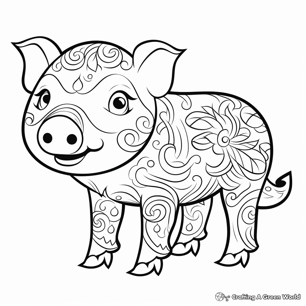 coloring sheets of pigs