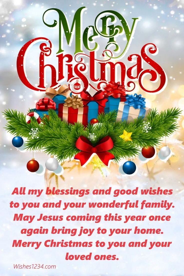 Merry Christmas Family Wishes Images