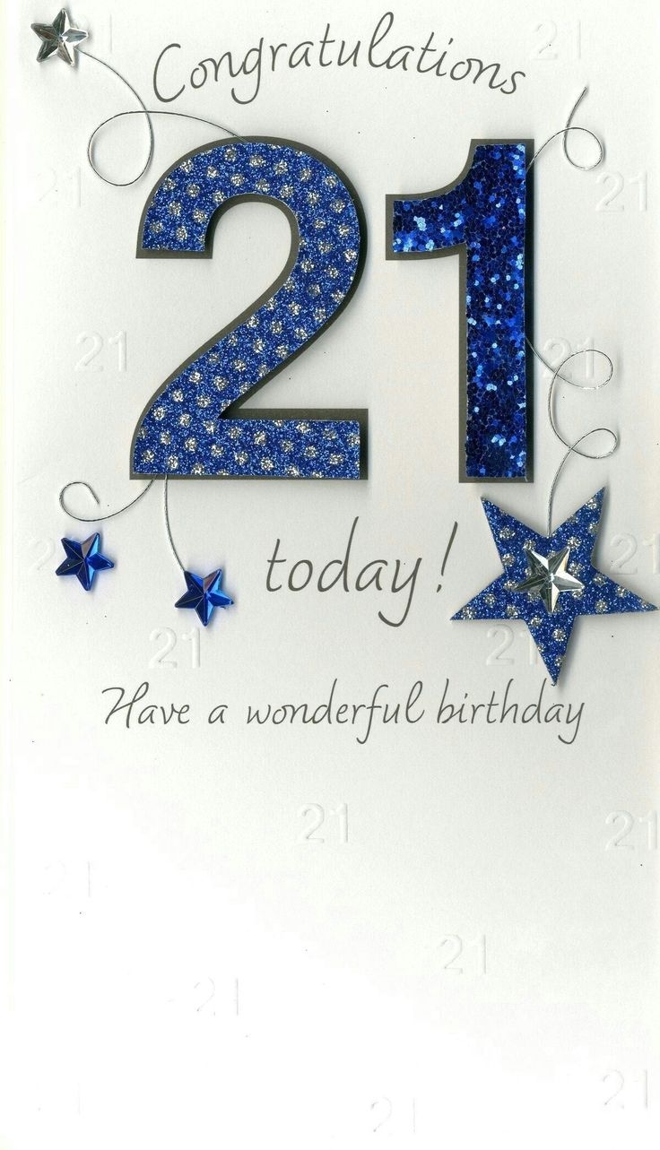 Pin By Renate Grosskloss Busalacchi On Cards DIY Happy 21st Birthday Cards 21st Birthday Wishes 