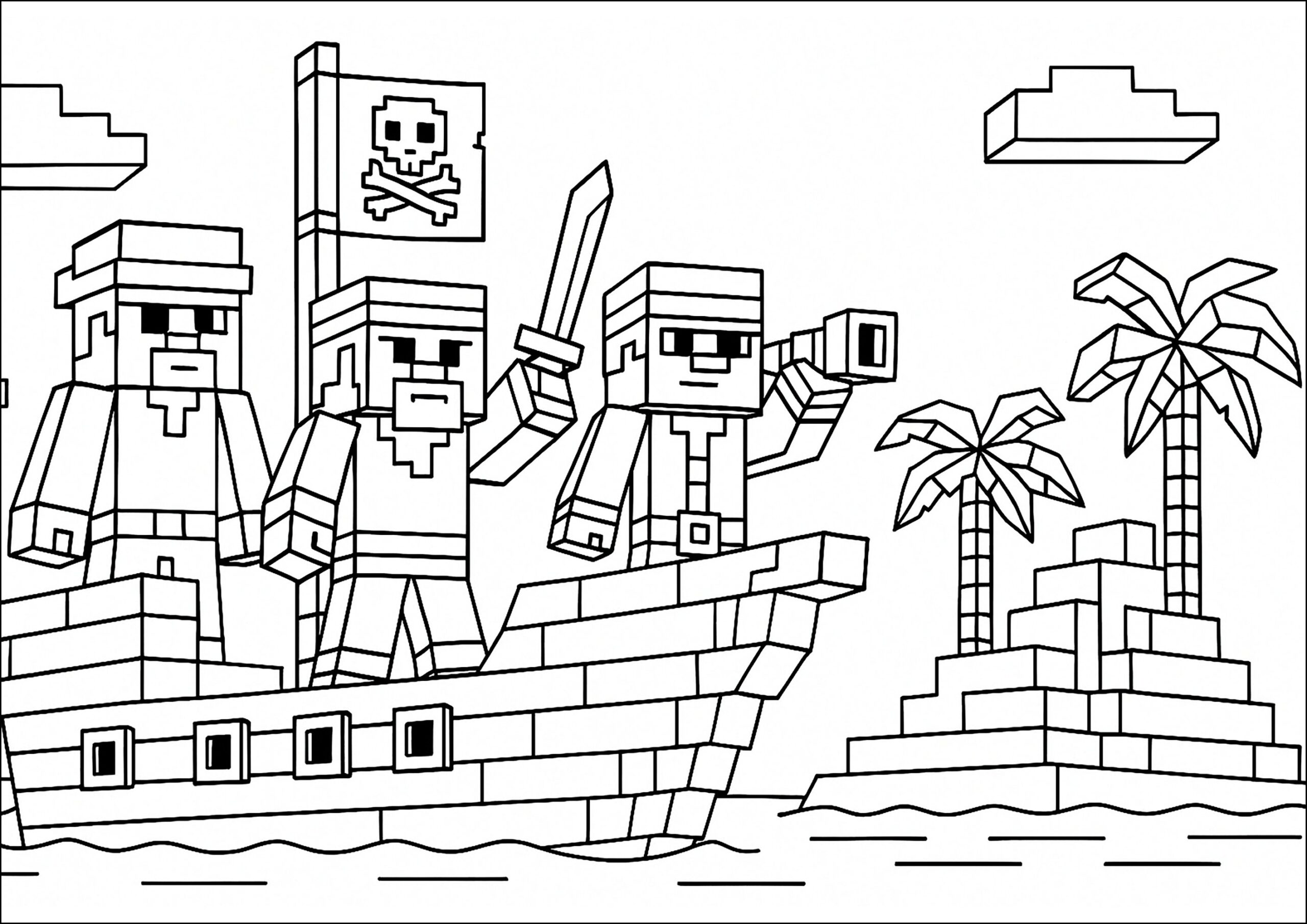 printable coloring pages minecraft
