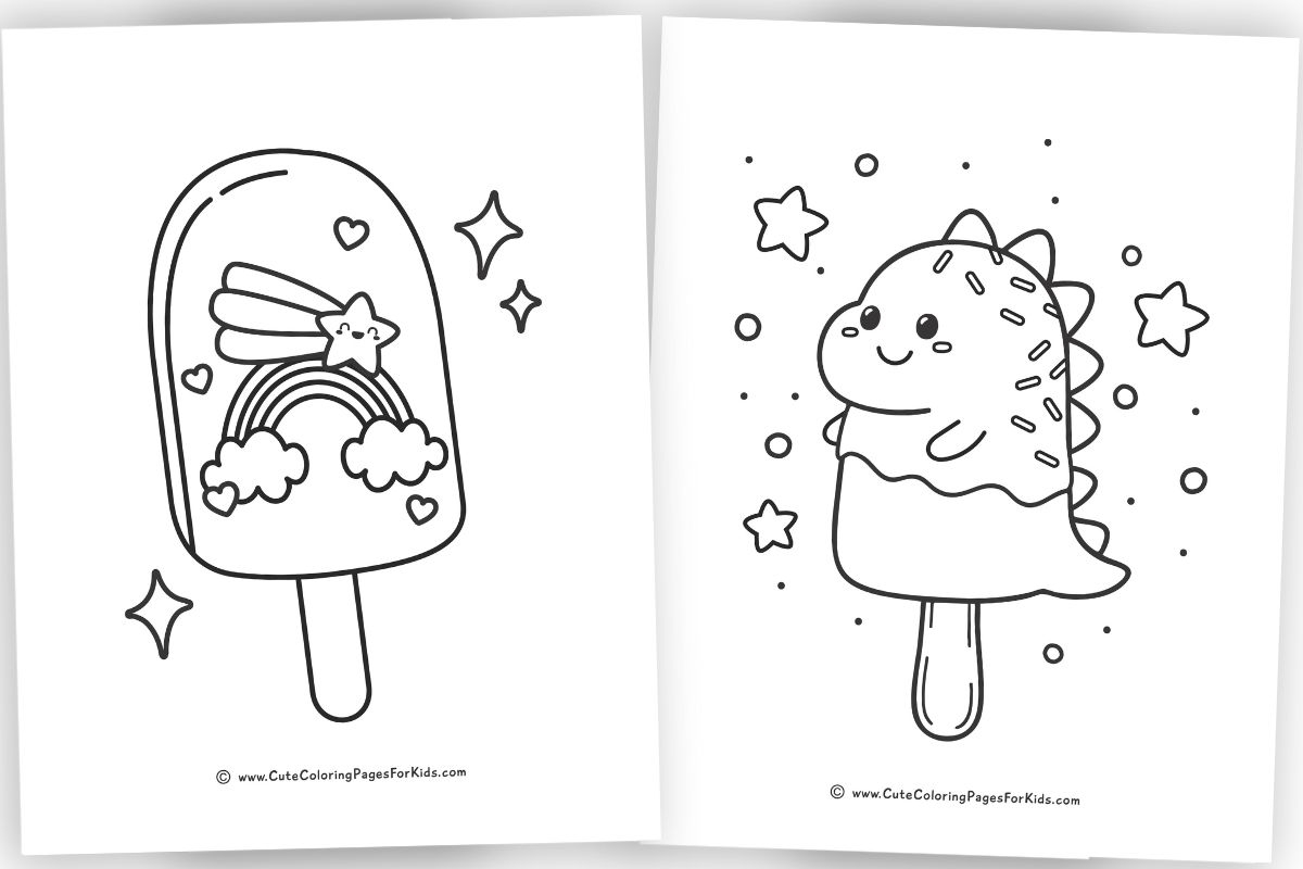coloring pages of popsicles