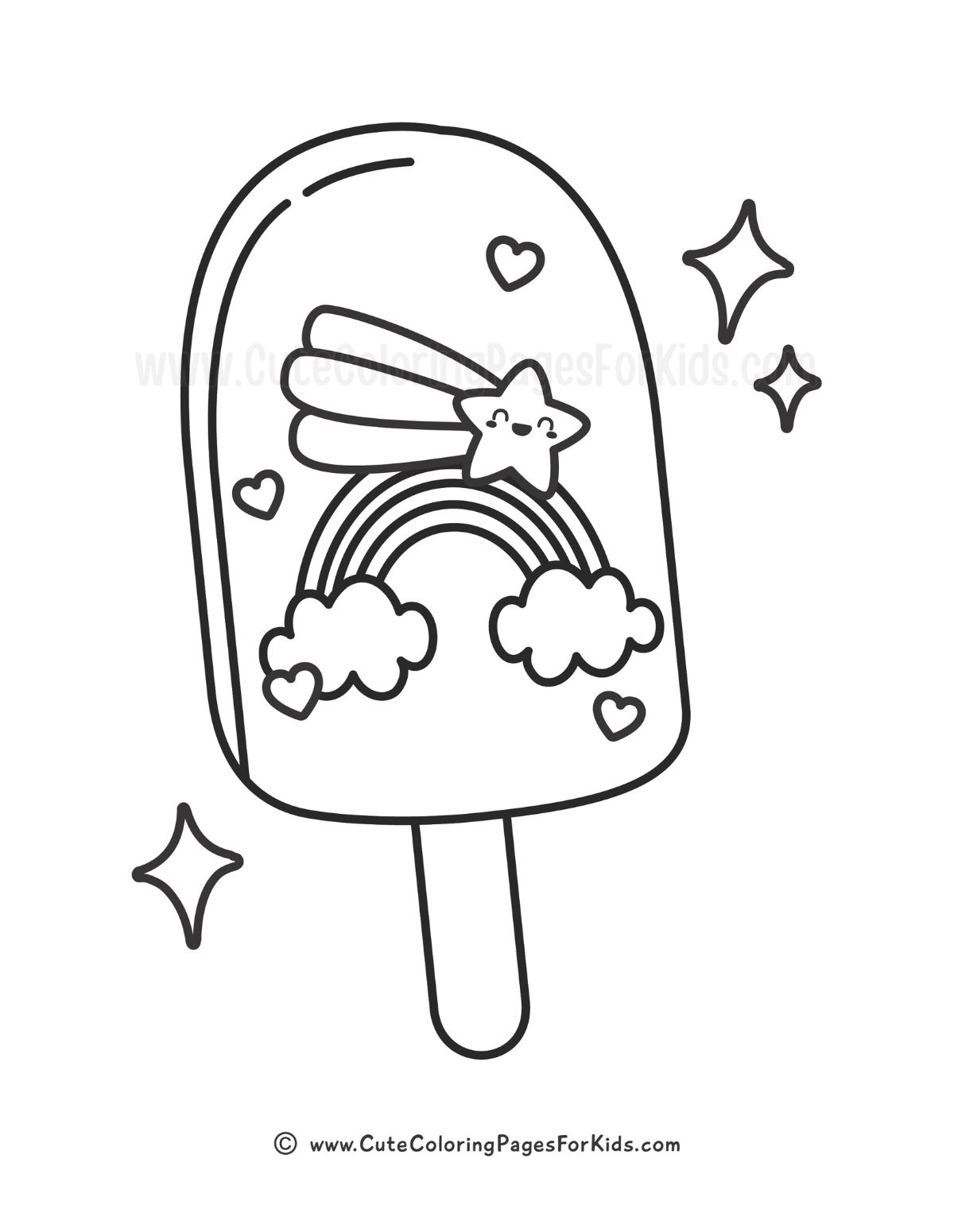 Coloring Pages Of Popsicles