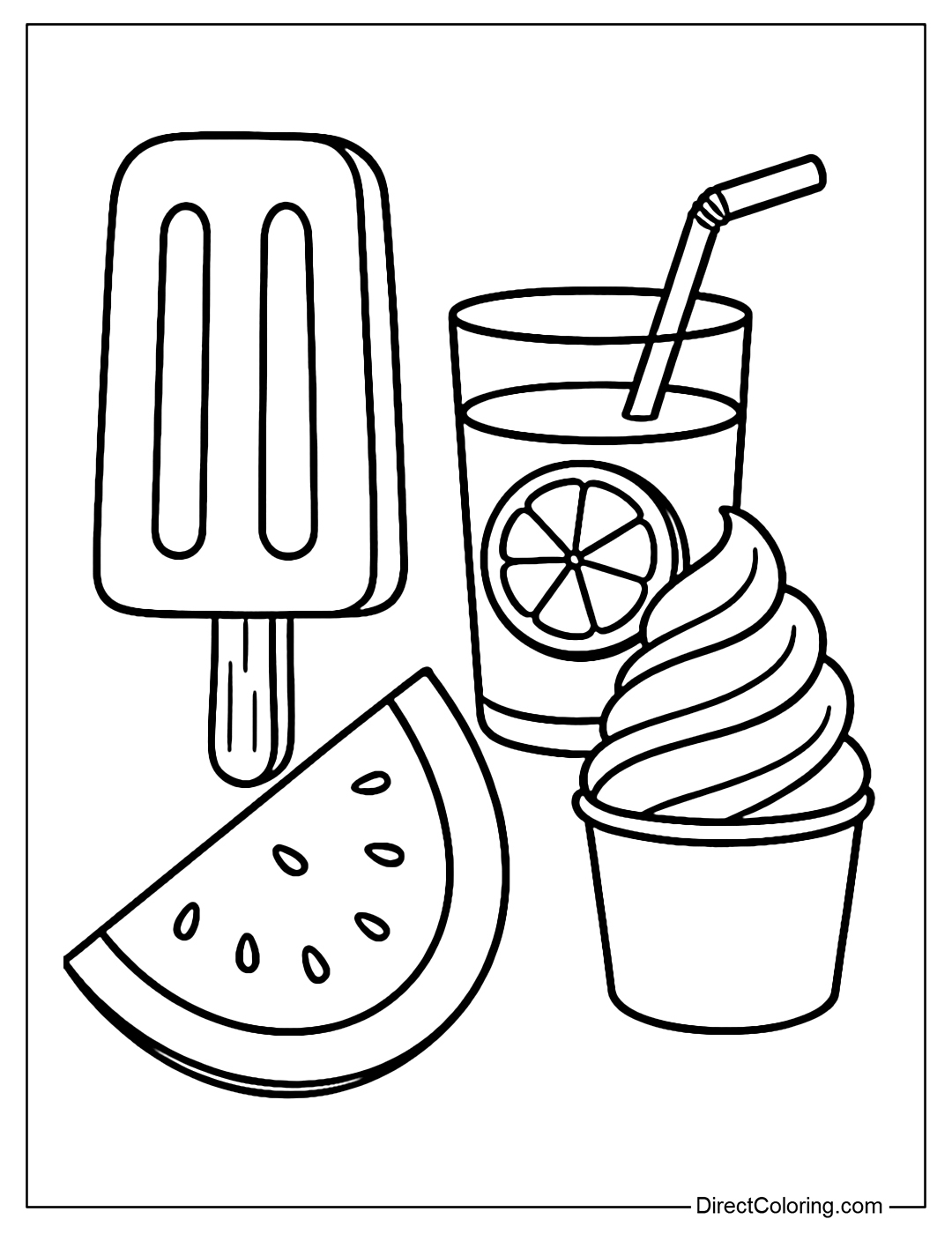 Popsicles Coloring Pages Free PDF To Download And Print