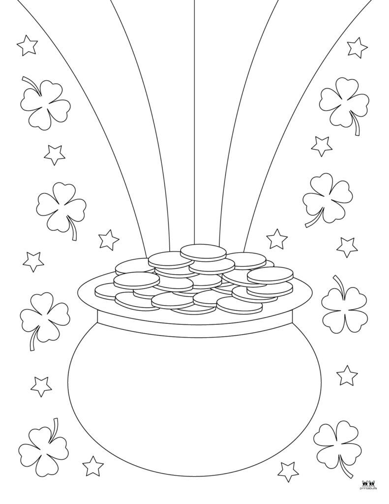 Pot Of Gold Templates Coloring Pages 33 Pages Printabulls