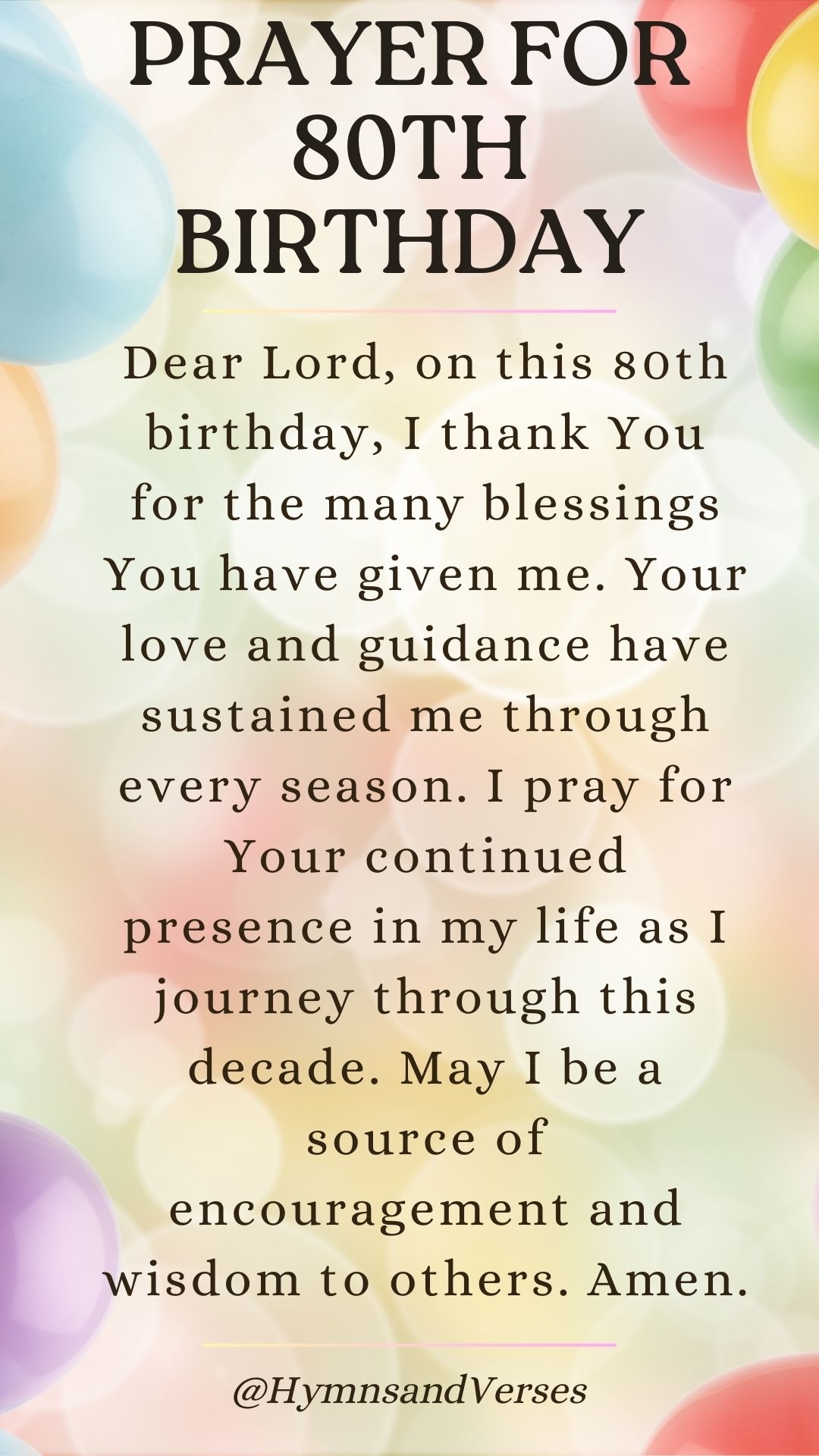 Religious 80th Birthday Wishes