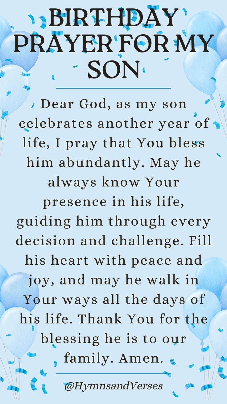 Prayer For My Son s Special Day Prayer For My Son s Special Day
