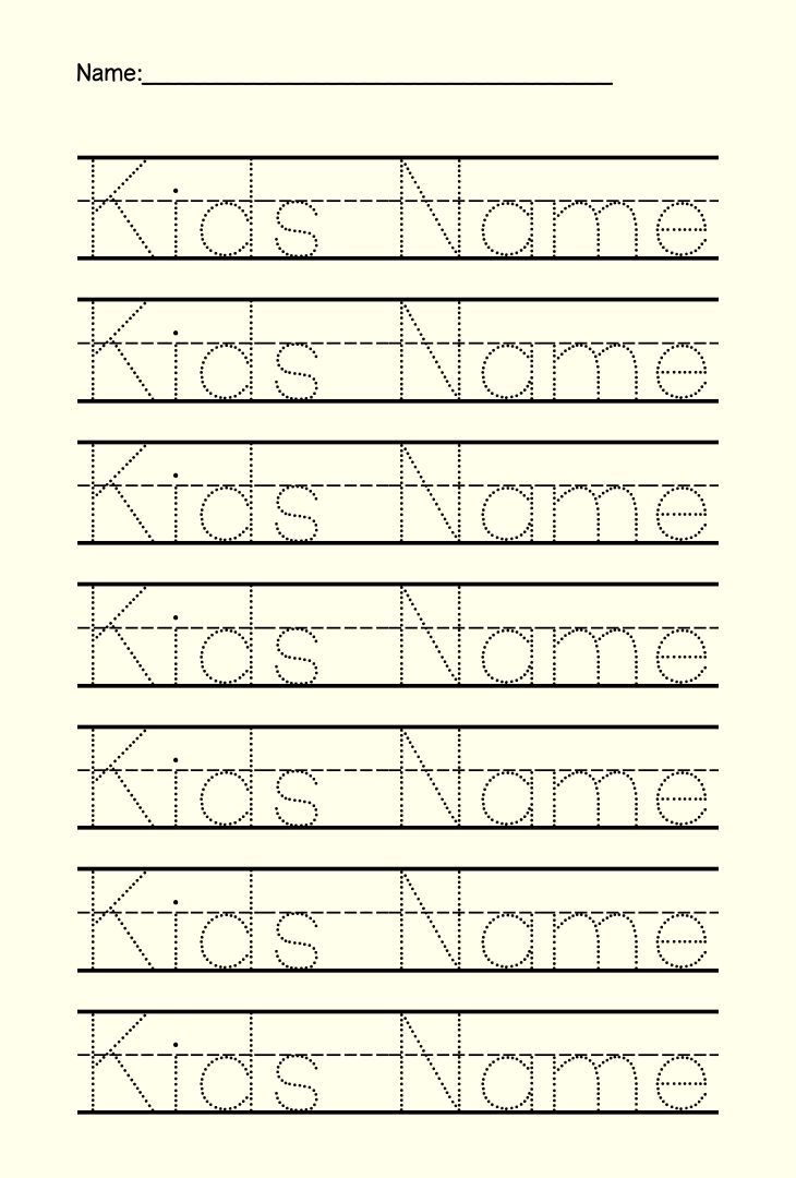 Free Name Tracing Worksheets For Preschool
