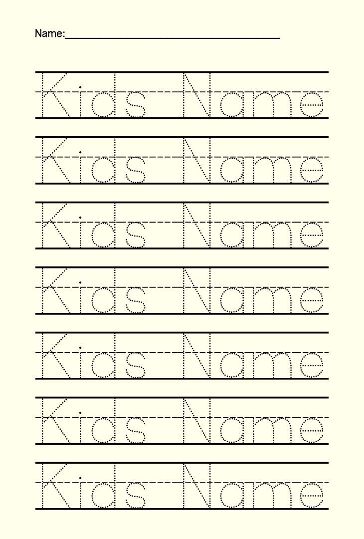 free trace name worksheet