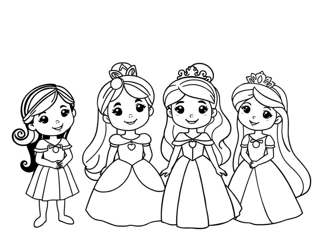princess colouring pages printable